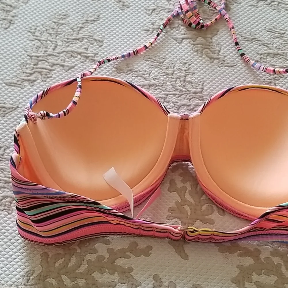 Victoria's Secret Strip Bandeau Pushup Bikini Top